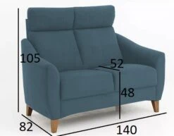 Leposohva Diana, 2-ist. 14 Leposohva Diana, 2-ist. -Intrata Huonekalut Kauppa diana220mitat