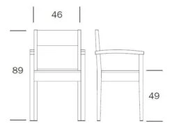Joki-tuoli Käsinojilla Ja Pyörillä, Työntökahvat -Intrata Huonekalut Kauppa mittatiedot joki tuoli tyontokahvoilla