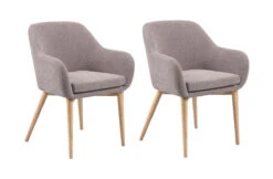 Ruokatuoli Monica 2 Kpl, Vaalea Harmaa