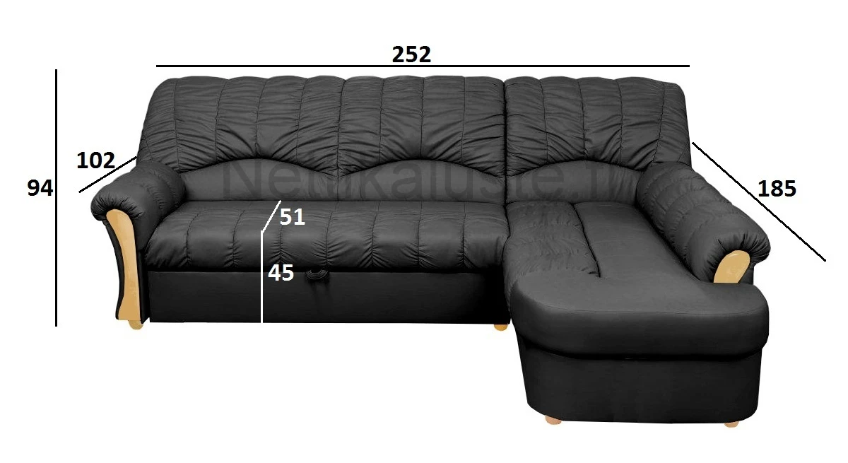 Vuodedivaanisohva Josefina, Nahkaa 5 Vuodedivaanisohva Josefina, Nahkaa - Image 3